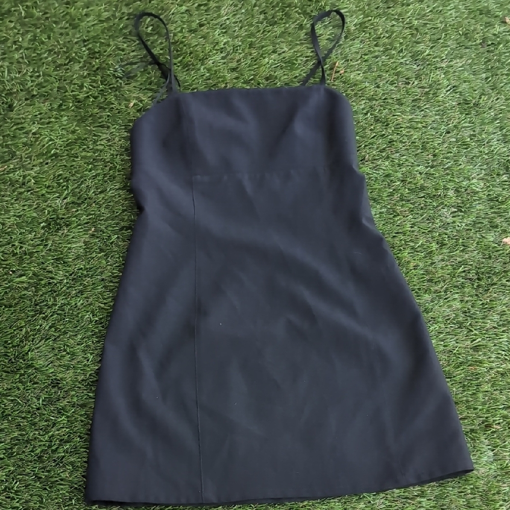 Blue Mini Slip Dress with Spaghetti Straps for Night Out